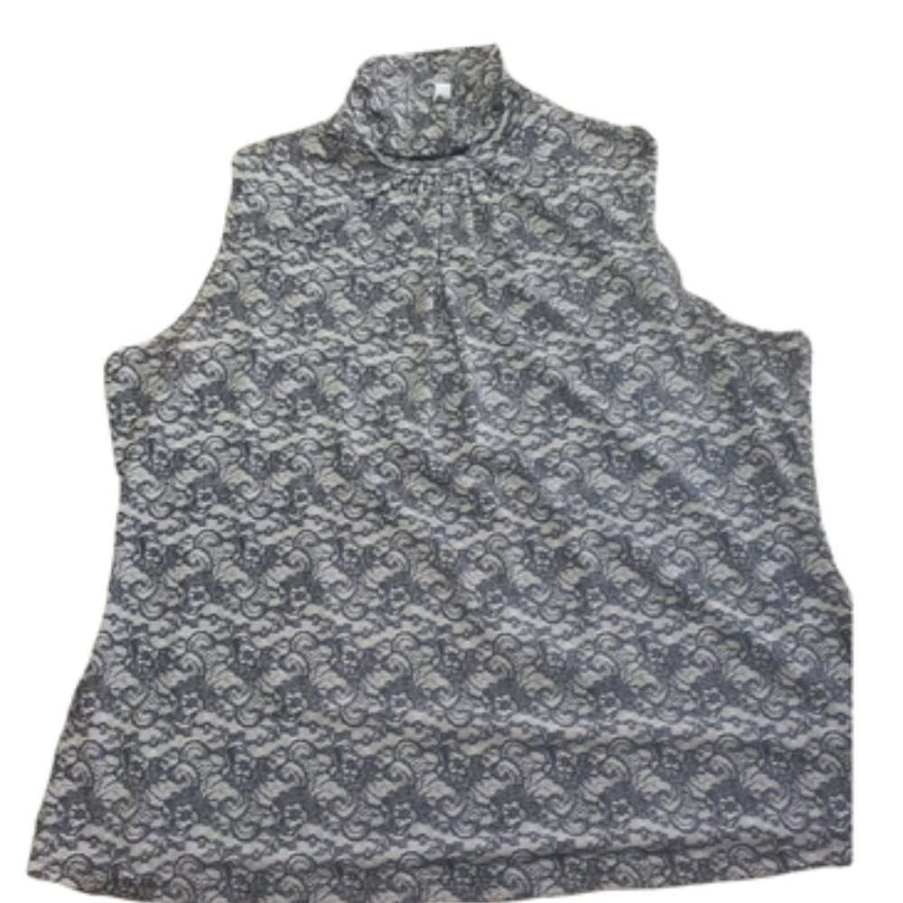 Fashion Bug Mock Neck Tank Top Women's 18/ 20 lace top
